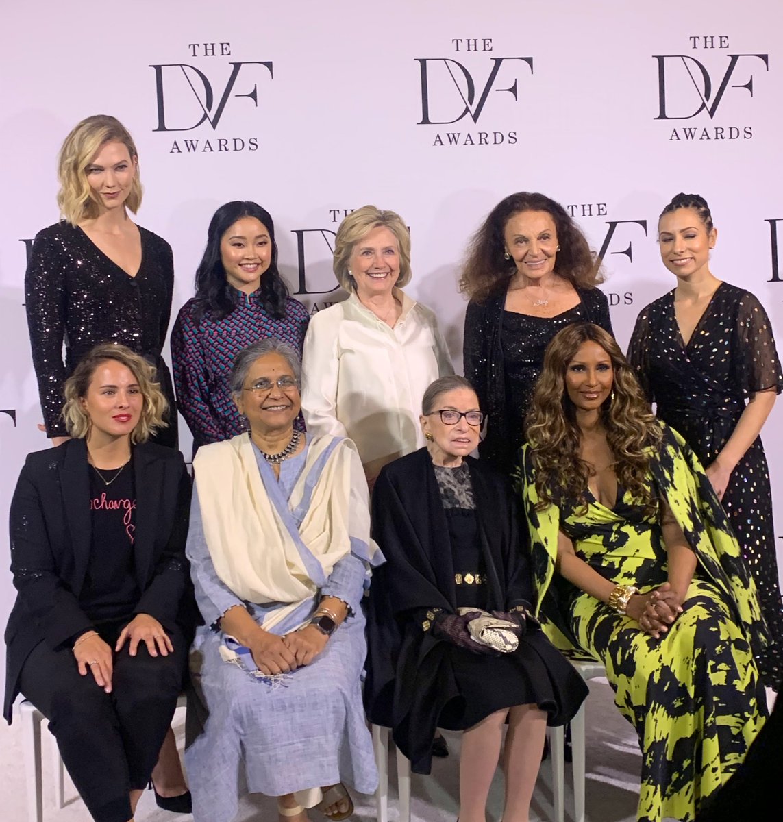 Started our morning in Puerto Rico with the @ClintonFdn and now we’re in Washington D.C. for the 11th Annual #DVFAwards. @HillaryClinton is honoring Justice Ruth Bader Ginsburg.