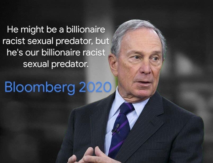 LukeD0703's tweet photo. @DonnaDuno @thehill So which works better for you 
#BloombergIsRacist 
#BloombergIsAnOligarch 
#BloombergIsARepublican 
#BloombergTwoStents 
#BloombergisSexist https://t.co/3Y5ykNBwYS