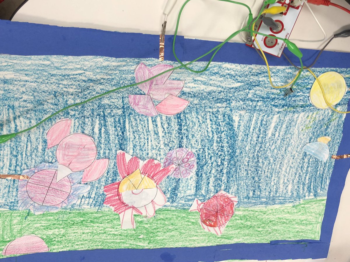 jsharbin1's tweet photo. @BBCMES 3rd graders had a blast with their interactive fraction art projects in #TheLightbulbLab this week! Check out these awesome masterpieces! @makeymakey @scratch @AMSTI_UM @TCBOE https://t.co/9Ye0yqREZN