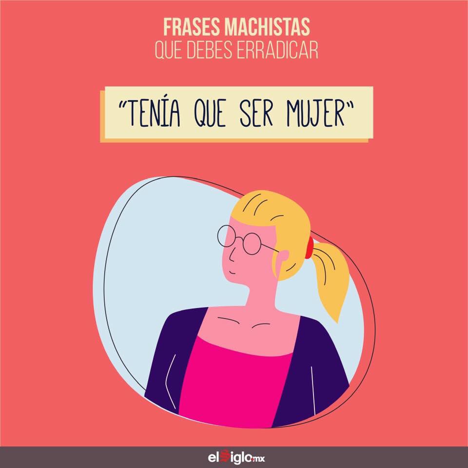estrella_amn's tweet photo. “Calladita te ves más bonita”
“A las mujeres no hay que entenderlas, hay que quererlas”
“Estudia en lo que te casas”
“Cómo espera que la respeten vistiéndose así”
“¿Ya sabes cocinar? Ya te puedes casar”
“DETRÁS DE UN GRAN HOMBRE, HAY UNA GRAN MUJER”
 #FrasesMachistas https://t.co/MpMDBt1KQm