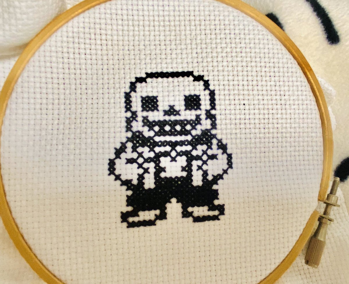 とりあえず練習にサンズ #undertale #クロスステッチ #サンズ #クロス