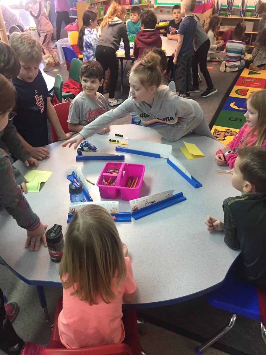 laurenemiller95's tweet photo. Kindergarteners loved the collaboration with third grade today! Thanks for sharing force and motion stations with us🤩 @SarahDabrowski2 #TeamworkMakesTheDreamWork #PhenomenalScience https://t.co/esPxqvyGqt