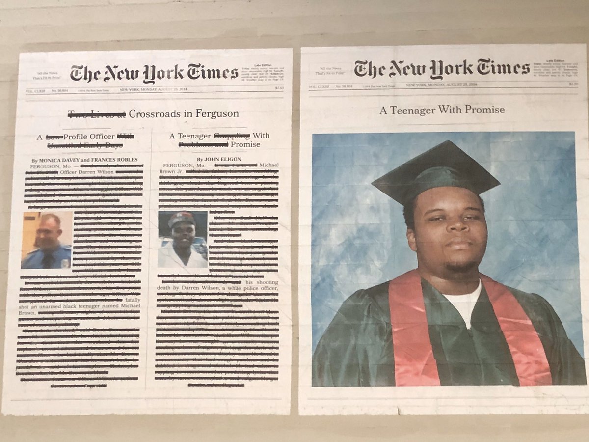 I love this art on display outside the <a href="/pomonacollege/">Pomona College</a> museum. It’s on my dogwalking route &amp; is such a powerful reminder of how often we hide the true story under a smoke screen that insulates us from a potential sharp, urgent, motivating call to action. #BlackHistoryMonth