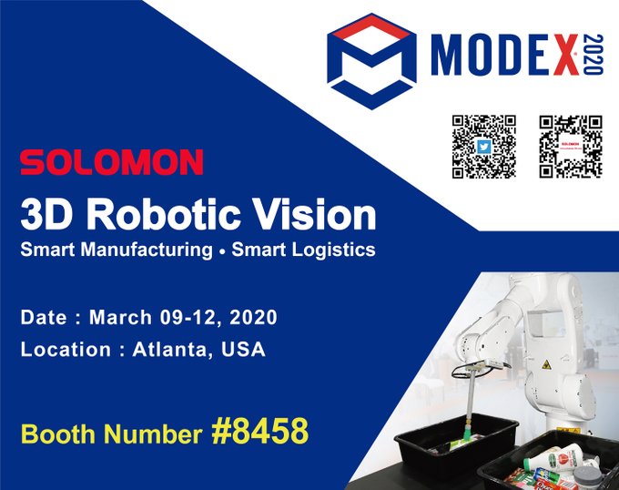 Solomon_3D_JP's tweet photo. アメリカジョージア州アトランタで開催されるModex展示会に出展いたします。
詳しくは担当者までお問い合わせください。https://t.co/yx0zDbieNI
                 
#binpicking #3dvisionrobot #pickingrobot #robotvision #Solomon3d #Solomonai https://t.co/uwTLEN0W1K