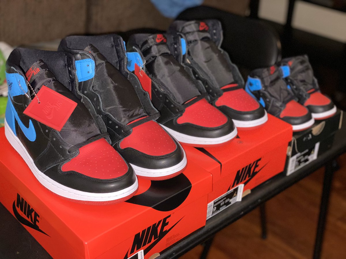 prime1999's tweet photo. Daddy’s, mommy’s and Boobie’s #sneakerheads #unctochi #jordan1 https://t.co/6afS9AK8UV