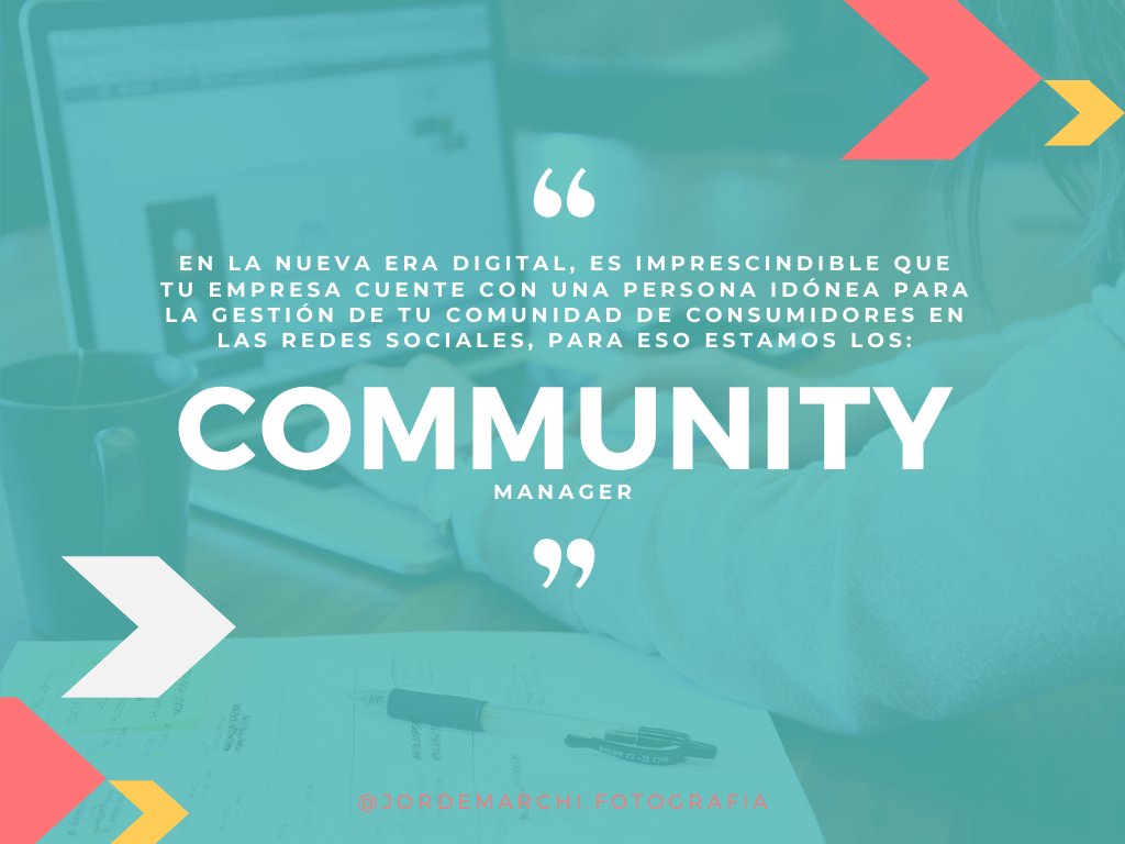 JorDemarchi's tweet photo. Quiero contarles con mucha alegría que mi emprendimiento fotográfico crece y ahora también: #SoyCommunityManager 🤳
Las redes son increíbles, nos hacen reír, nos hacen informarnos y otras tantas veces ayudar con un simple RT. ¡Gracias! 🙌🏼
IG: @jordemarchi.fotografia https://t.co/A95QqPTV4m