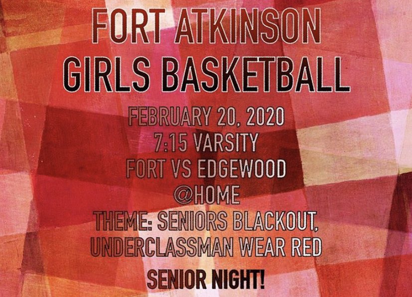 FortSection's tweet image. GIRLS BASKETBALL SENIOR NIGHT!! show your support for Anna, Klaire, Jordan, Danielle, Rhiley, Signe, Yusi, Morgan and Diana for their last home game! #seniornight