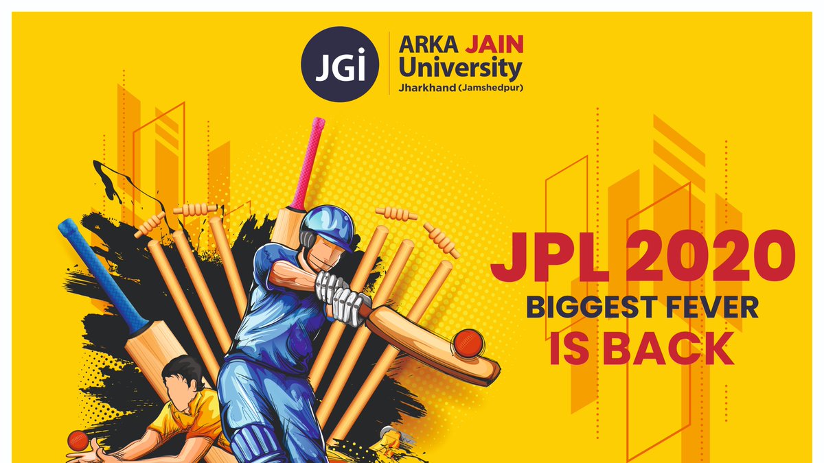 arka_jain's tweet photo. JPL, an initiative by ARKA JAIN University is a much-awaited annual- cricket tournament. 

Stay tuned for more information on the tournament!
#LifeAtAJU #ArkaJainUniversity #Jamshedpur #sports #tournament #JPL #cricket https://t.co/brDwWMBt6I
