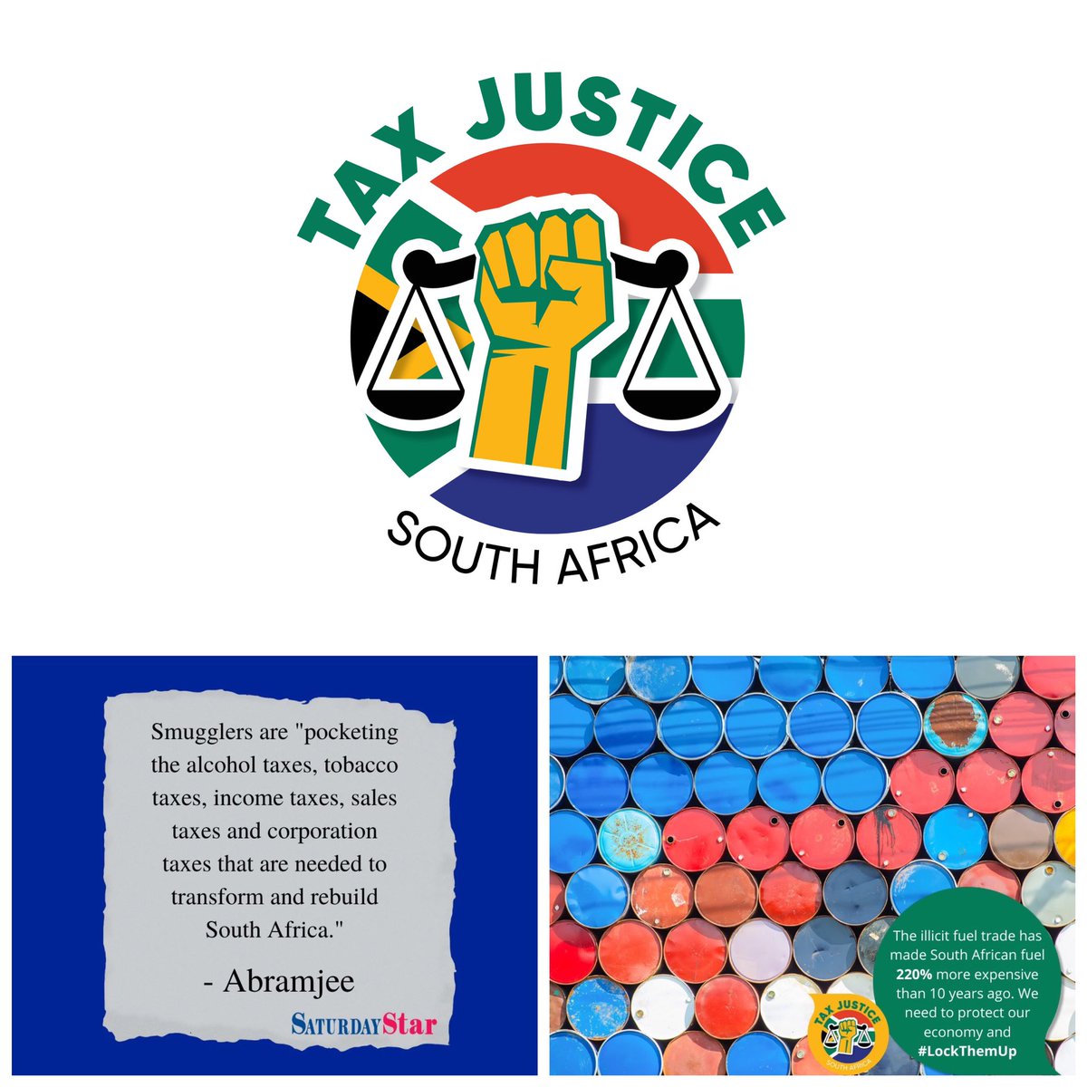Abramjee's tweet image. The Illicit trade steal billions of rands which should be used for hospitals, schools, housing, roads etc. It’s time for action. @TaxJustice_SA says #LockThemUp @tito_mboweni @sarstax @EdKieswetter @TreasuryRSA @GovernmentZA