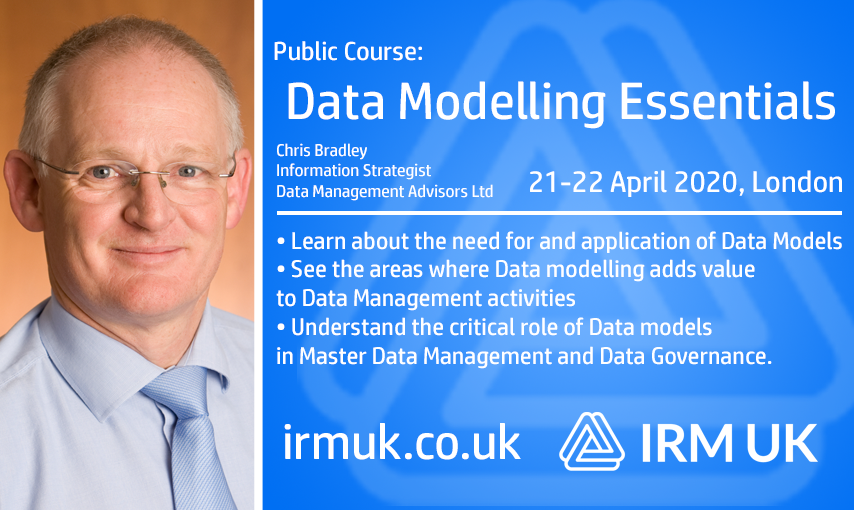 IRM UK (@irmuk) on Twitter photo This 2-day course covers the core #DataManagement topic of data modelling. Gain a wide-ranging clarification of data modelling concepts and terminology, together with techniques for producing usable data models.
Join <a href="/InfoRacer/">Christopher Bradley</a> 21-22 April #DataModelling ow.ly/ucX630qfeqb This 2-day course covers the core #DataManagement topic of data modelling. Gain a wide-ranging clarification of data modelling concepts and terminology, together with techniques for producing usable data models.
Join <a href="/InfoRacer/">Christopher Bradley</a> 21-22 April #DataModelling ow.ly/ucX630qfeqb