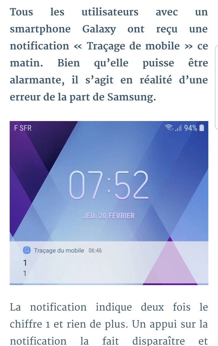 JohanCohen's tweet photo. La recetion du Push "tracage du mobile" concernerait tous les modeles galaxy de samsung... wtf !!! https://t.co/DMUFtHzlYS