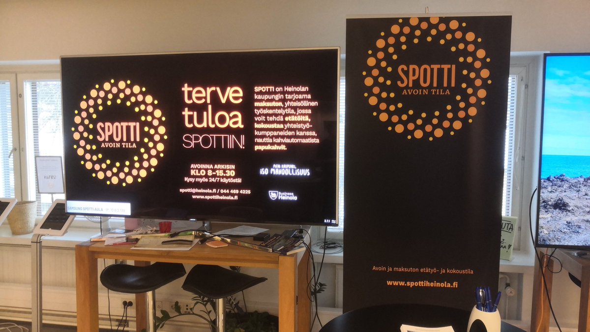 ollivilla's tweet image. Hallituksen kokous @Heinolakaupunki #spotti avoimessa kokoustiloissa. Todella toimiva konsepti, josta muut kaupungit voisivat ottaa mallia.