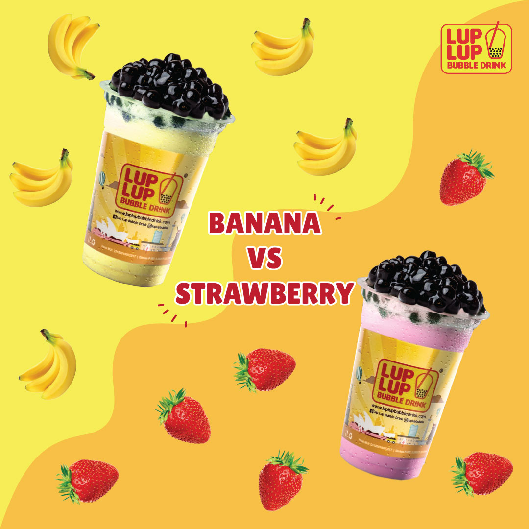 luplupbubble's tweet photo. Yuk kita battle
Pilih banana atau strawberry?? Dua-duanya varian buah yang nyegerin banget nih buat nemenin siang kalian
#mitraluplup #2020MulaiUsaha #luplupbubbledrink #franchiseminuman #franchise #waralaba
#indonesiajuara #luplupbubble #luplupbubbledrink #waralababubbledrink https://t.co/xzh1wlGRIZ