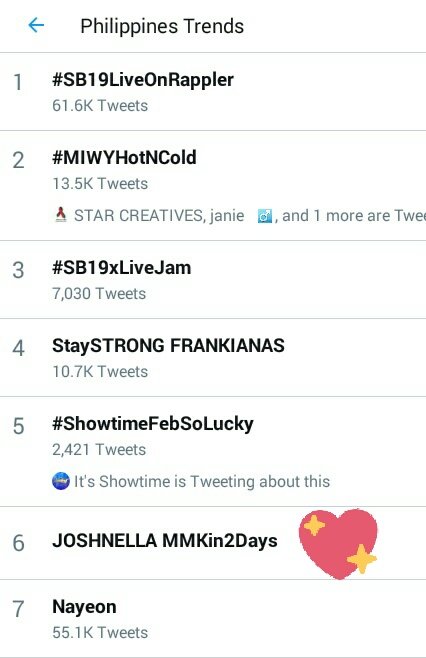 popoy__gonzales's tweet photo. Real quick! We are now trending at SIXTH SPOT nationwide. Keep tweeting, JNs!!!! 

@iamjoshuagarcia @superjanella @MMKOfficial  

JOSHNELLA MMKin2Days https://t.co/ncXJXnRME9