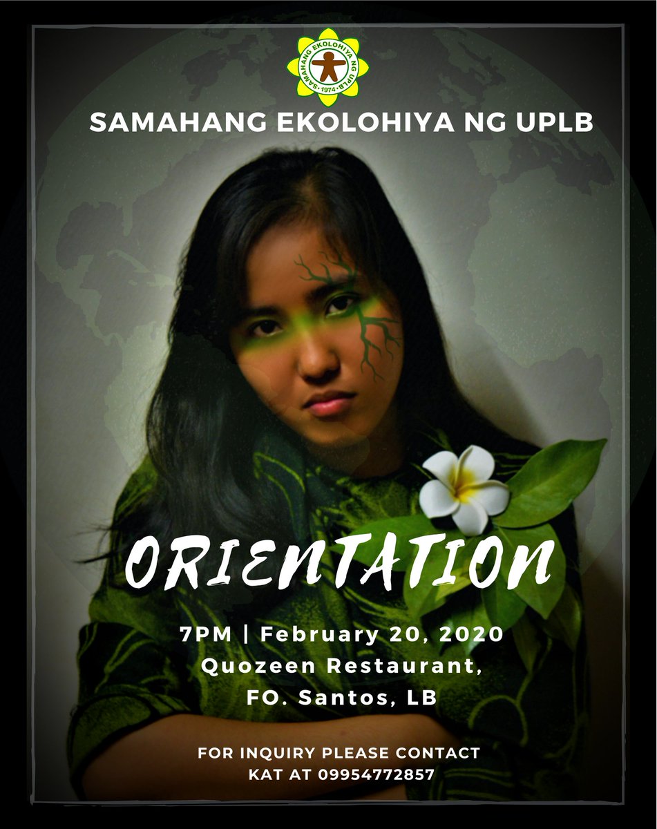 samaeko_uplb's tweet photo. LET US DIG TOGETHER A DEEPER WISDOM TO UNDERSTAND EVERYTHING AROUND US AND ITS CONNECTION TO EVERYTHING. AND PLANT IN YOUR HEART ALL THE PRINCIPLE OF ECOLOGY. THEN STAND FOR WHAT IS JUST AND NECESSARY.

See you in our Orientation 😉
7 PM | February 20, 2020
Quozeen Restaurant https://t.co/zPFmFYpshf