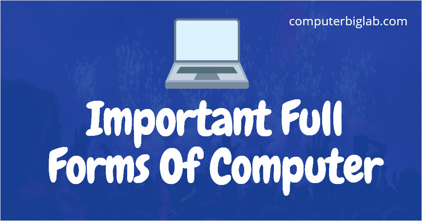 fullformsall's tweet image. Important Full Forms Of Computer
computerbiglab.com/important-full…
#importantfullformsofcomputer