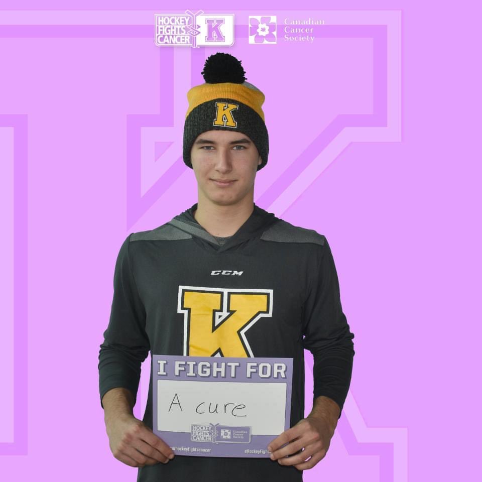 As a <a href="/KingstonFronts/">Kingston Frontenacs</a>, we are raising money for cancer research and are asking for donations. You can donate here -> support.cancer.ca/goto/MartinC