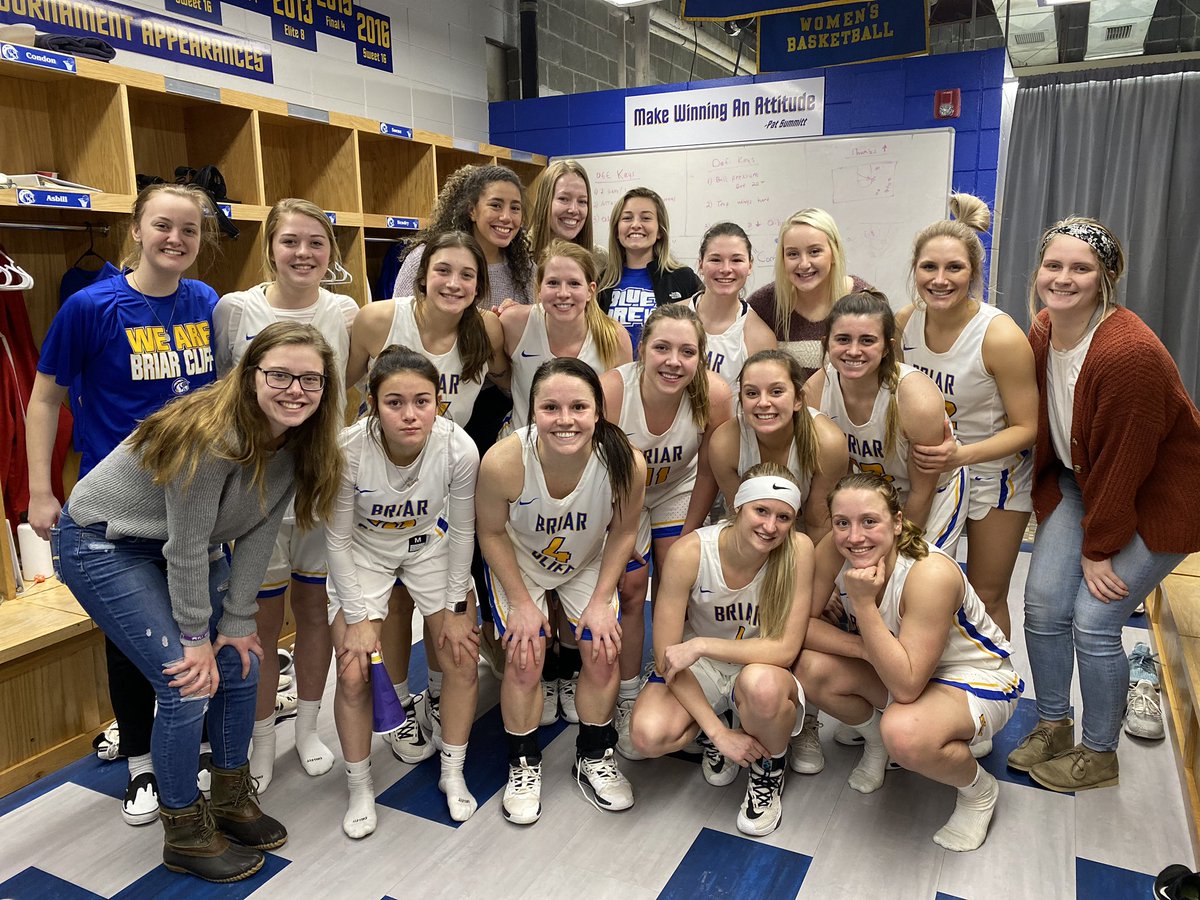 BriarCliffWBB's tweet photo. WHAT A GAME!!!! Beat (RV) Jamestown in OT 77-70 
🏀 @alyssacarley23 with the buzzer beater to send us to OT and 25 points
🏀@Madelyn1331 with 16 points and 9 boards
🏀@SlaughterPayton with 13 points and 6 assists 
🏀Huge OT for @TaylorLamprecht 
🏀Forced 30 TOs and had 17 steals https://t.co/NMJT3LPFMe
