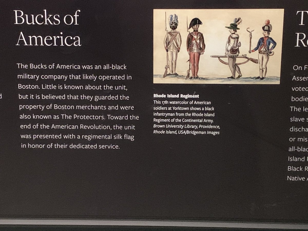 MrKemp2011's tweet photo. Took this pic of Bucks of America & Rhode Island Regiment in American Revolution exhibit at the National Museum of African American History & Culture in DC last month for you to see during Black History month #BHM2020 #blackhistory #blackhistorymonth #BucksofAmerica #blackpatriot https://t.co/5XUsEE0PGX