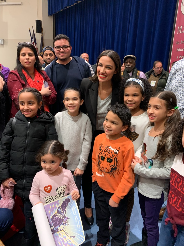 BXDeltaSchool's tweet photo. So proud of our families and Delta students for attending this very important town hall meeting hosted by @PS304X with @AOC . #youthleaders ,#theyareourfuture ,
#Bronxstrong @MeishaPorter @District8Supt #Fillourclassroomlibraries #givethekidapencil https://t.co/ZH2ISifKKR