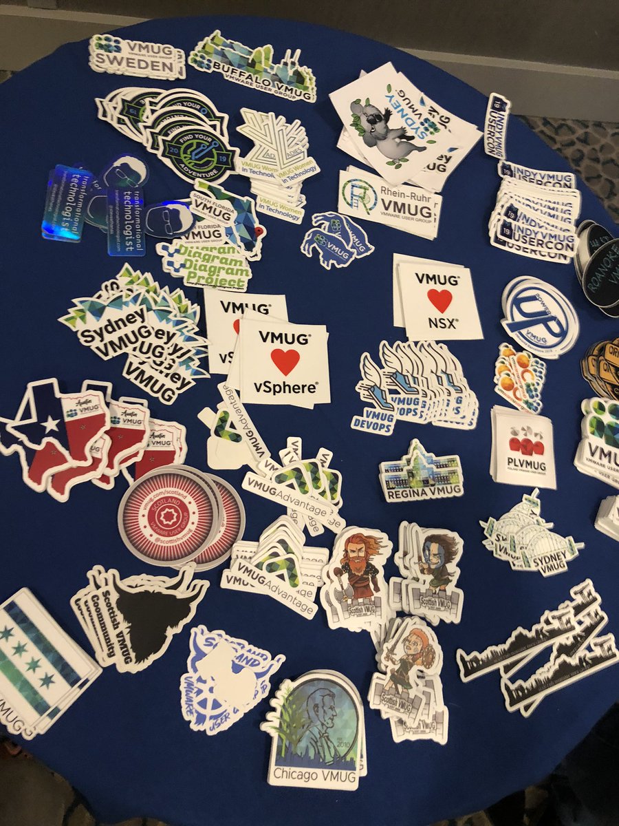 MyVMUG's tweet photo. Networking AND stickers?? It sure looks like #LeaderSummit2020 has officially begun! https://t.co/DCtwpTT4Xq