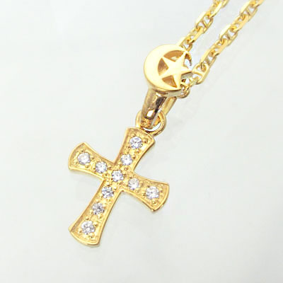 ★【美品】クレセントルナ　ゴールドクロス　ネックレス　高橋恭平　なにわ男子★ クレセントルナ ＃人気のネックレス❣️💫CRUZ GOLDペンダント #なにわ