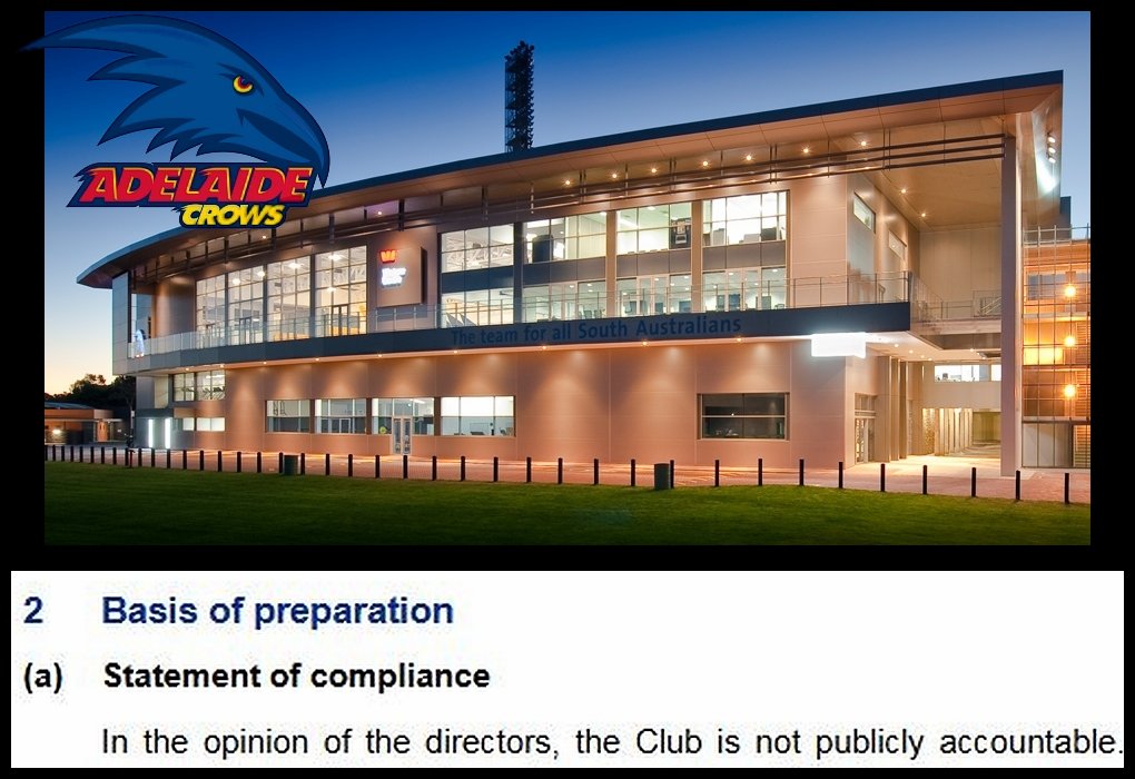adelparklands's tweet photo. "Not publicly accountable". @Adelaide_FC their own words, from their own financial statements. Is this an organisation that should get a multi-decade lease over the Adelaide Park Lands? #FagansFolly #StandWithDenise https://t.co/dmzPxhdRUw https://t.co/HCfHzUsicg