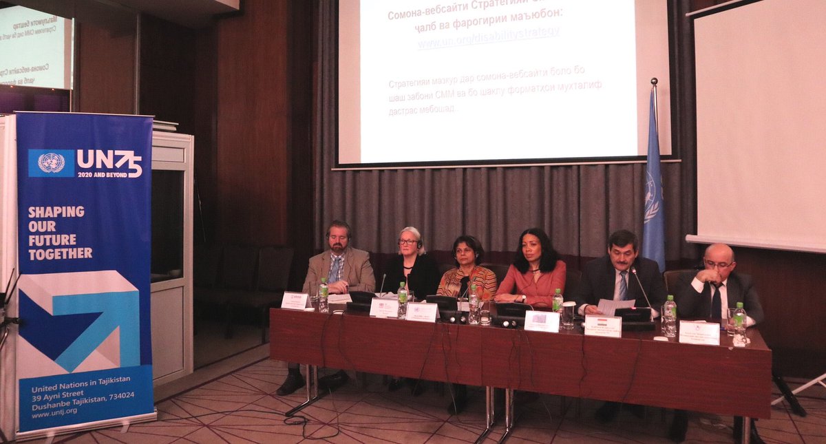 PratibhaMeta's tweet photo. 2day I opened verification workshop with #MOHSP #NGOs & partners to review #UNCT compliance to #UNDisabilityInclusionstrategy in our program and workplaces in #Tajikistan with support of #EOSG team. @SDGoals #CRPD @UN_SDG #DecadeOfAction https://t.co/YzmIDYcZsy