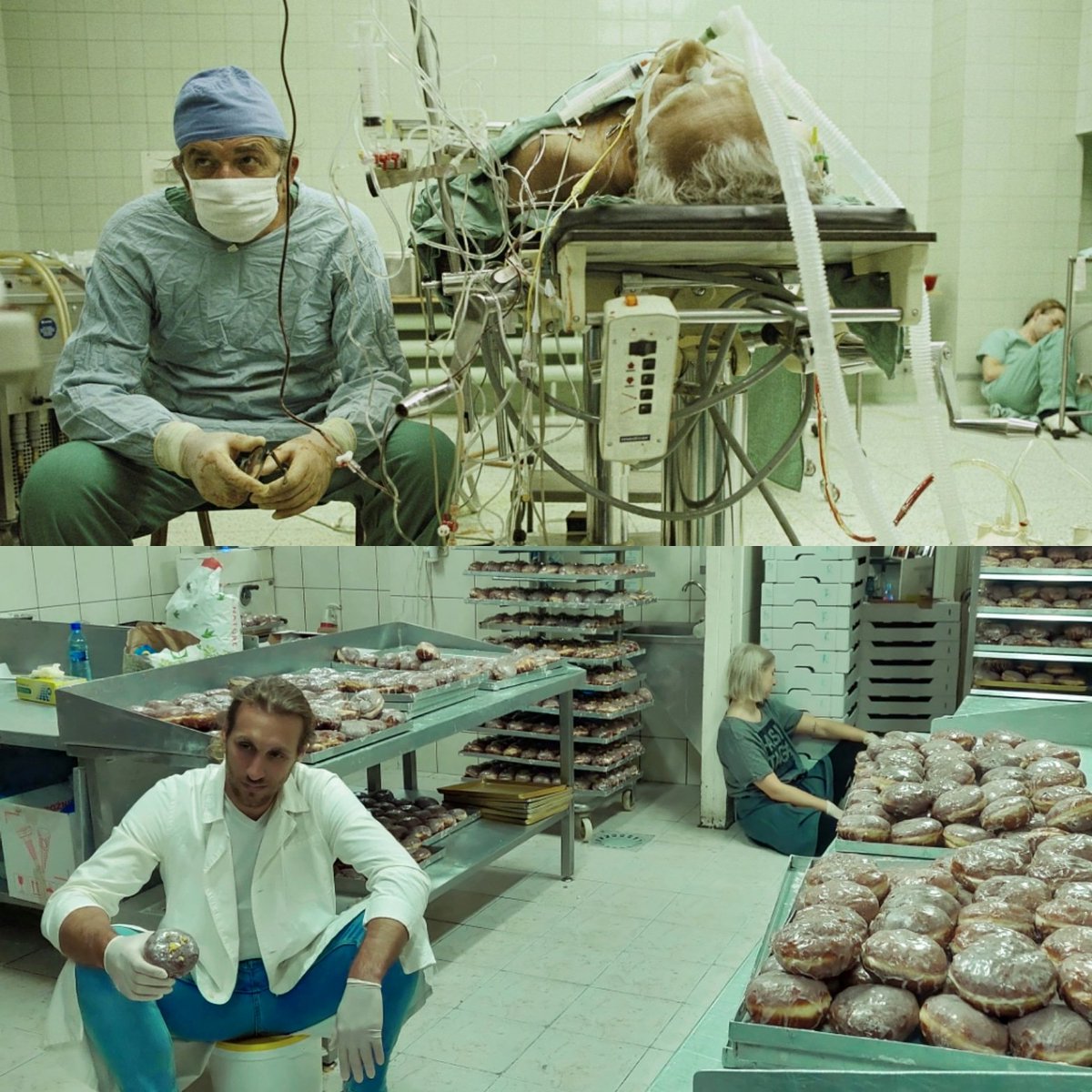 Dziś przez całą noc wszystkie cukiernie w Polsce pracują pełną parą abyśmy mogli jutro zjeść pączka! Dzięki wszystkim cukiernikom! Na fotce "Doktor" ⚕️ <a href="/wojdapawel/">Paweł Wojda</a> i pierwsza udana transplantacja marmolady #tlustyczwartek #cukierniawalczak to nie była łatwa noc!