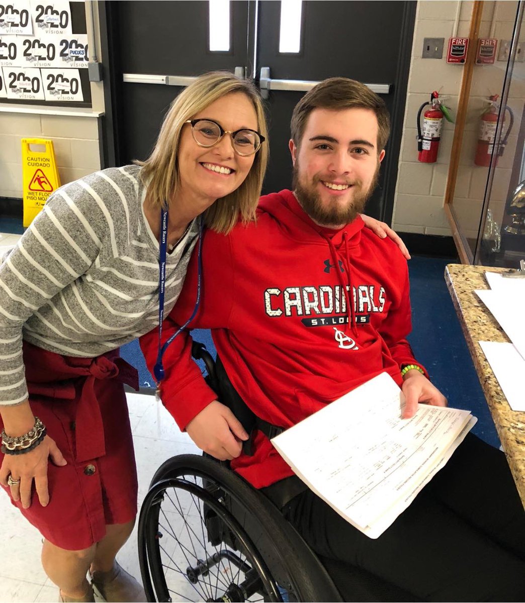 Nash Tabor, Class of 2019, completed graduation requirements and received his diploma! We are so proud of Nash! Perseverance is what families do! 🏁💙🏁