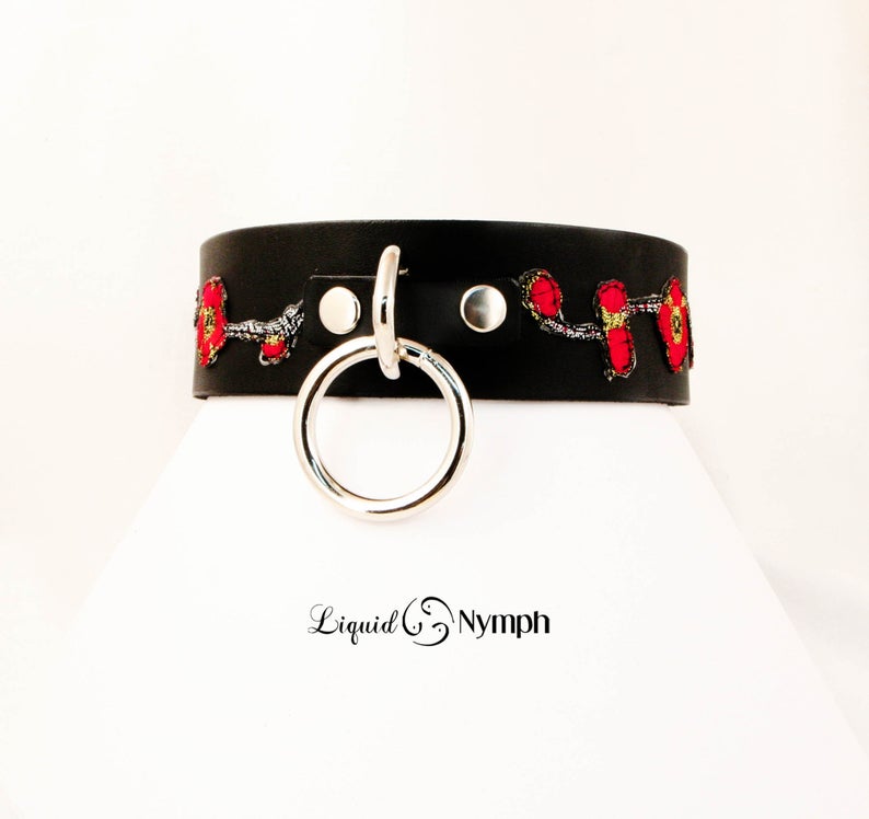 **One of A Kind ALERT** I only found enough to create just 3 pieces for this Collar &amp; Cuff Cherry Blossom Set.  You choose gold or silver hardware and a few other options too.  rb.gy/cyvs7k