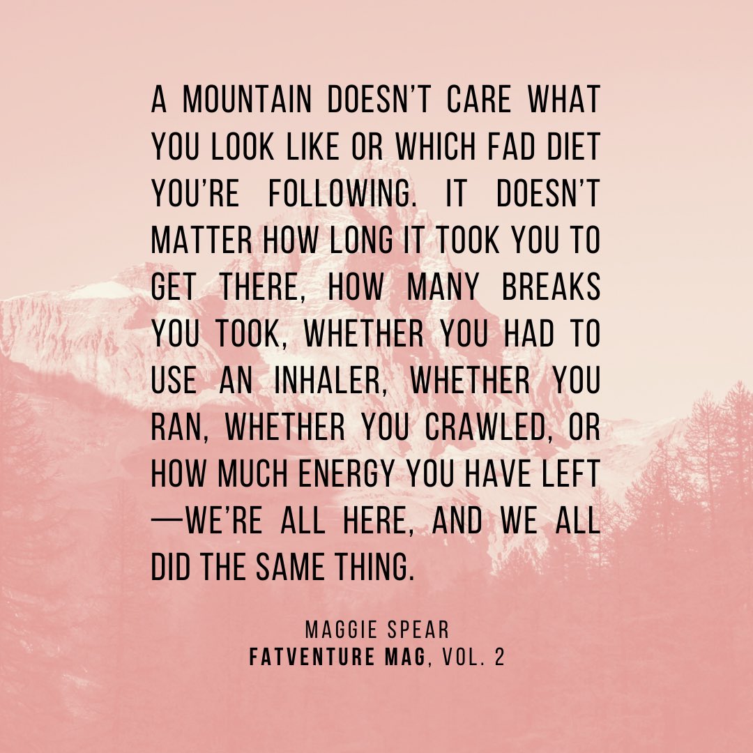 Sometimes, home is a mountain. ⛰ Want to read this full essay by Maggie Spear? Grab a digital copy of our second issue for $5: fatventuremag.com/shop