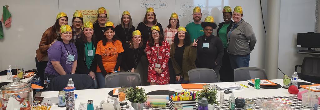kkarpus's tweet photo. Our @TeamDundalkES book club is reading #CulturallyResponsiveTeaching and the Brain. We are having deep, courageous conversations around culture, race, and the brain. Today our brain hats added some levity around some heavier topics. @Ready4rigor @_mparker3 #makepdfunagain https://t.co/wluMIlA5bk