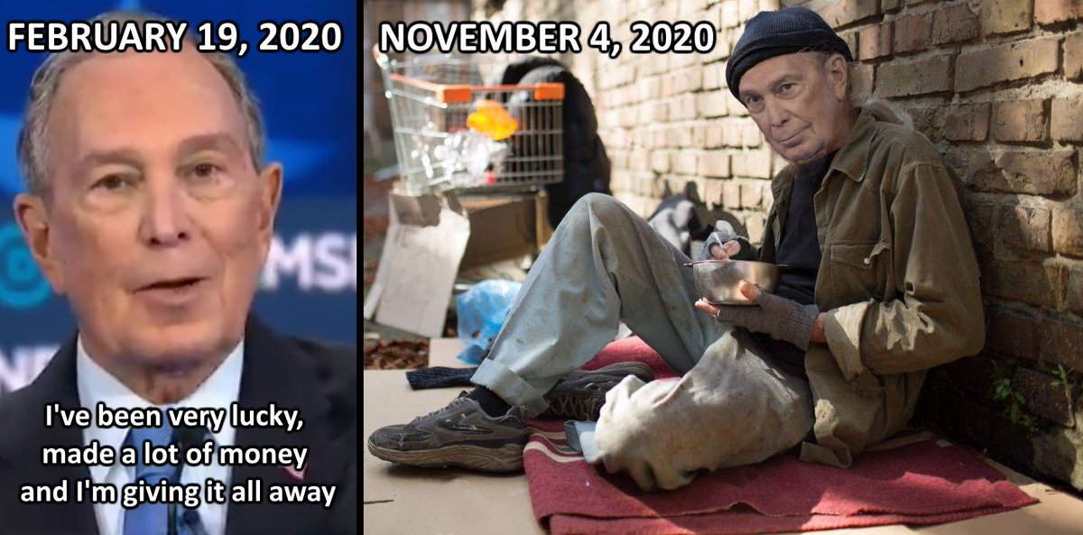 coconutsaleseo's tweet photo. The result of Bloomberg's wealthy "altruism" #DemDebate #DemocraticDebate https://t.co/SCDgs0hndQ