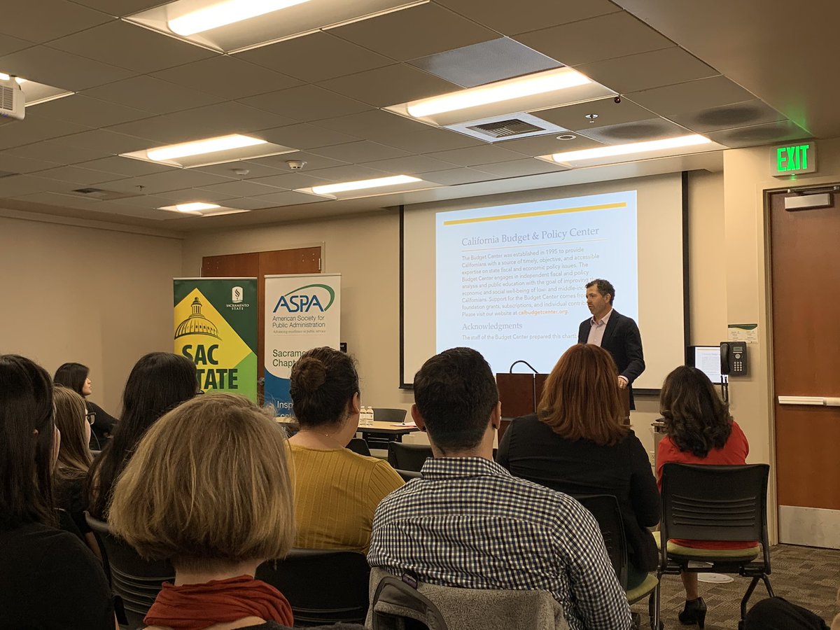 randikaystephen's tweet photo. Thank you @CalBudgetCenter For an incredible presentation on @GavinNewsom’s 20-21 #budget.  Thank you @sacstate for hosting @SacramentoASPA’s annual event to help students and practitioners learn the priorities and nuances of budgeting our state. My kiddo and I learned lots! https://t.co/VMZL0uoaWN