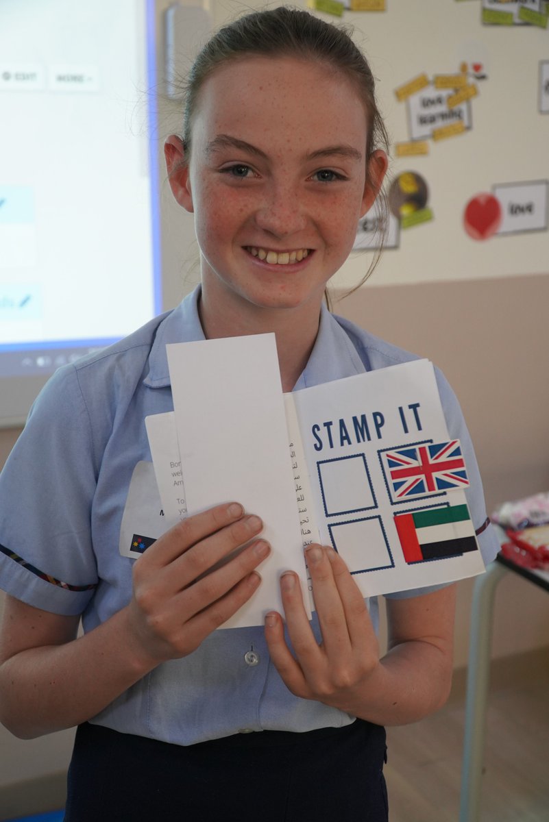 AISsharjah's tweet photo. Grade 7 to 9 English &amp; Humanities Academy girls shared their Vertical Day with a local public school in spirit of tolerance. The girls completed workshops that took them around the world with passports, boarding passes &amp; long lasting friendships. #AISEHuAcademy #AISJrSecondary https://t.co/L8uH1EDmgK