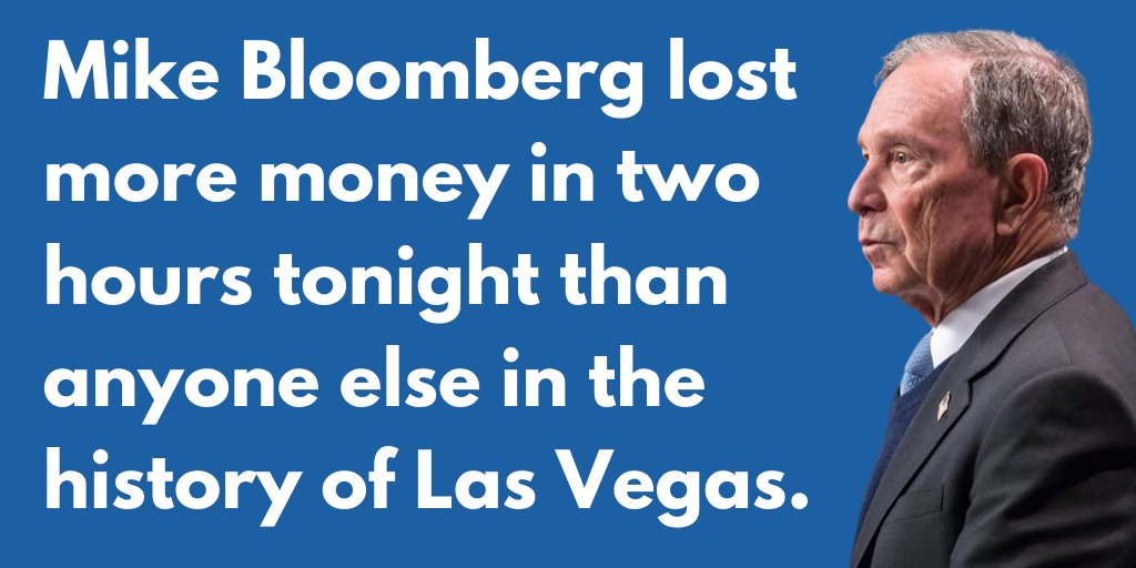 Poor guy probably didn't even get a comped ticket to the buffet. #DemocraticDebate #DemDebates #DemDebate #Bloomberg2020