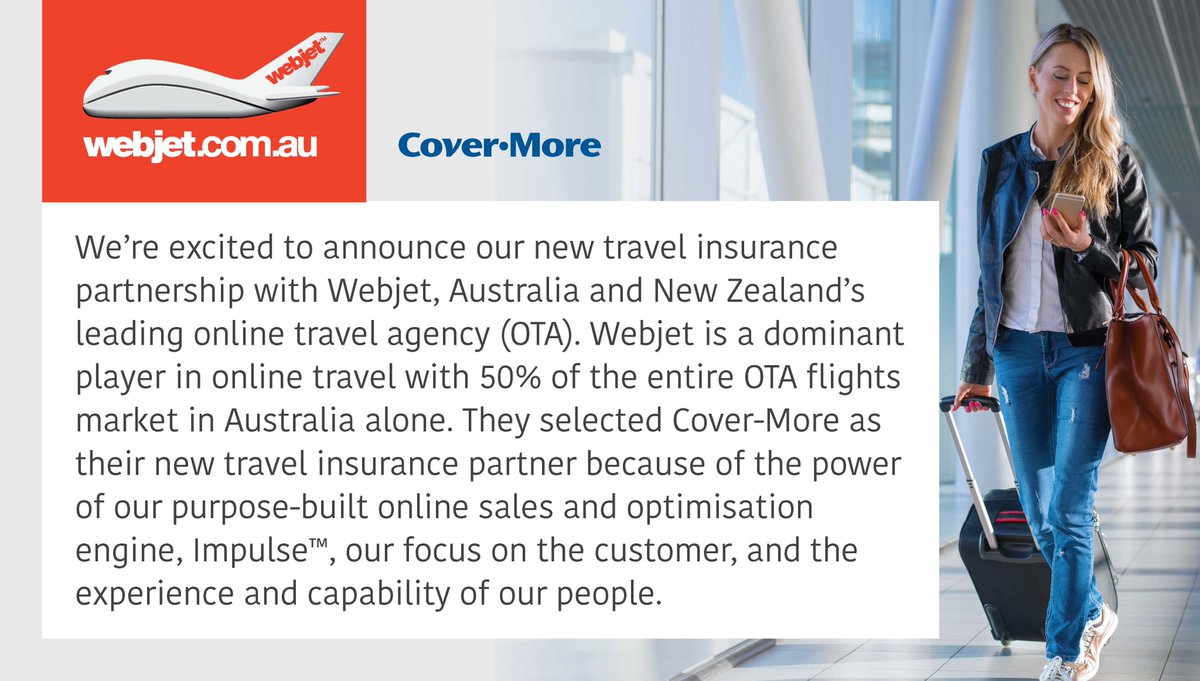 Webjet recently selected Cover-More to be their #travelinsurance partner in Australia and NZ!