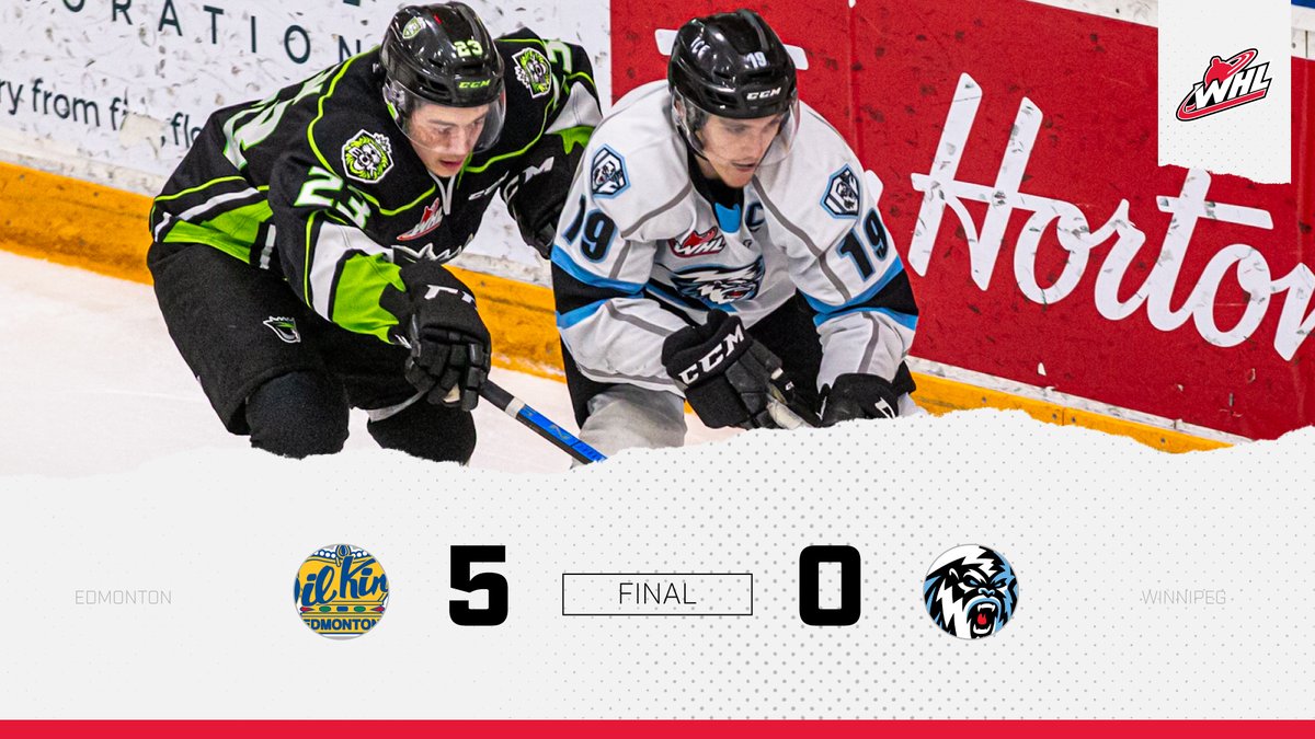 FINAL: <a href="/EdmOilKings/">Edmonton Oil Kings</a> (5) at <a href="/WHLWpgICE/">Winnipeg ICE</a> (0) 

STATS 📒 | bit.ly/37JW8dn

#WPGvsEDM
