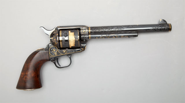 FascinatingNoun's tweet photo. #Colt used to manufacture one of a kind presentation arms that were gifted to the sitting #president.  This one was given to Pres. Ronald Reagan, although by the time he saw it, it was already a part of @TheAutry collection! Hear the story here: https://t.co/fcjccL2xjz https://t.co/Ju662hq8CK