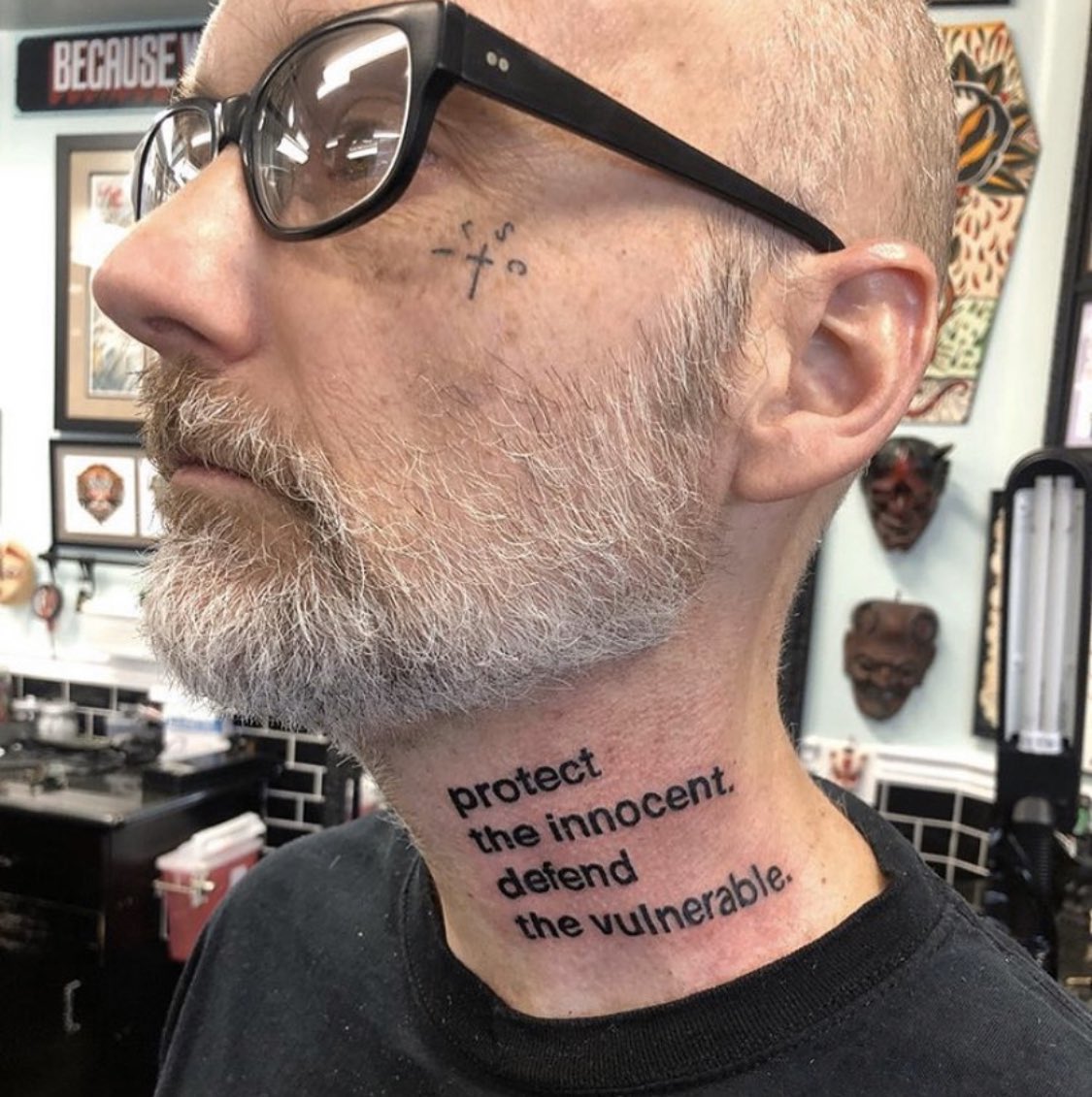 Well Moby Got A Giant Vegan For Life Neck Tattoo