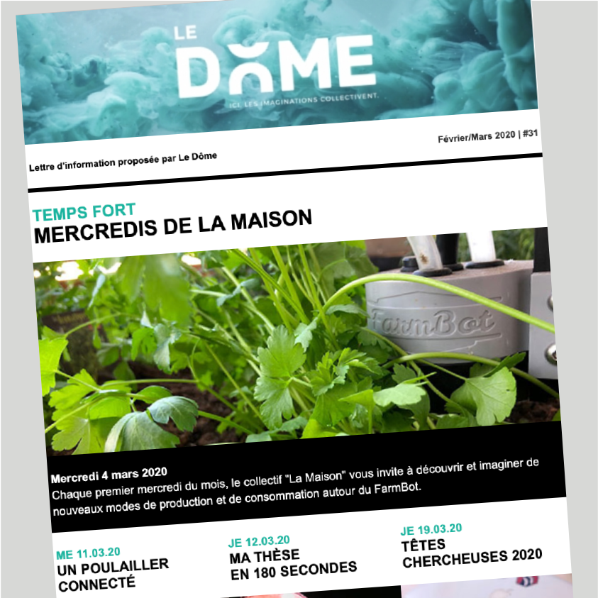 _LeDome's tweet image. #Newsletter 📬 | Le #FilInfo de février est sorti ! Un #Robot potager, un #Poulailler connecté, des #TetesChercheuses et des #Artisans d'art, ... découvrez ce qui arrive sous @_LeDome ▶️ bit.ly/filinfo-0220 #CST #CSTI #Normandie cc @Amcsti @ocim_pcsti @EchoSciNdie