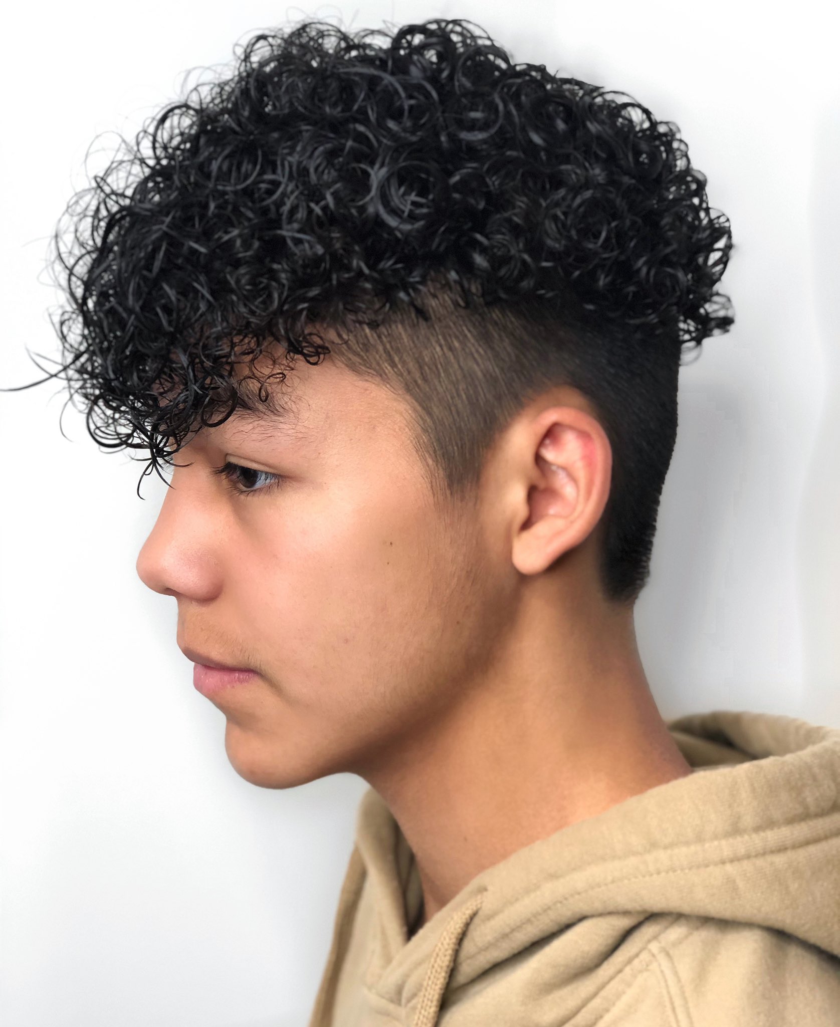 Black on sale hair perm