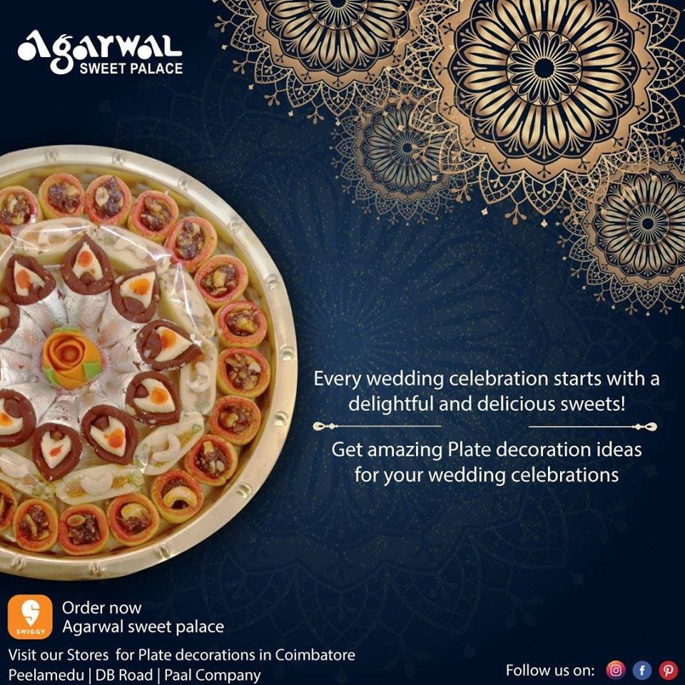 agarwal_cbe's tweet photo. Every wedding celebration starts with delight and delicious sweets.
Get amazing Plate decoration ideas for your wedding celebrations!

https://t.co/MVrGoBJq0R

#specialsweets #coimbatore #sweets #plate #platedecor #platedecoration #agarwalsweets #agarwal #sweetgiftboxes https://t.co/pRparS9oHO