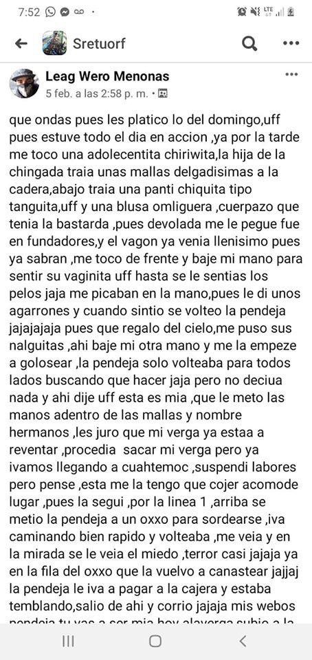 rencortes's tweet photo. Una chava publico que la metieron a un grupo de acosadores del metro y ahí publican todo lo que le hacen a las mujeres en el metro! Por favor difundan me da demasiada tristeza. ME DAN ASCO SON UNA MIERDA HOMBRES

Les paso el perfil en otro tweet https://t.co/7zQdDnaCAH