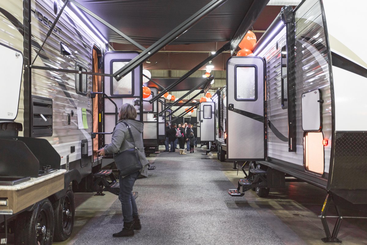 Day 2 of the #RedDeerRVShow is on until 8pm today! What are YOU looking forward to taking out on the road this summer? #GoRVingCanada <a href="/rvdaofab/">RVDA of Alberta</a> <a href="/RVDAofCanada/">Recreation Vehicle Dealers Association of Canada</a> #GoRVingCanada #RedDeer