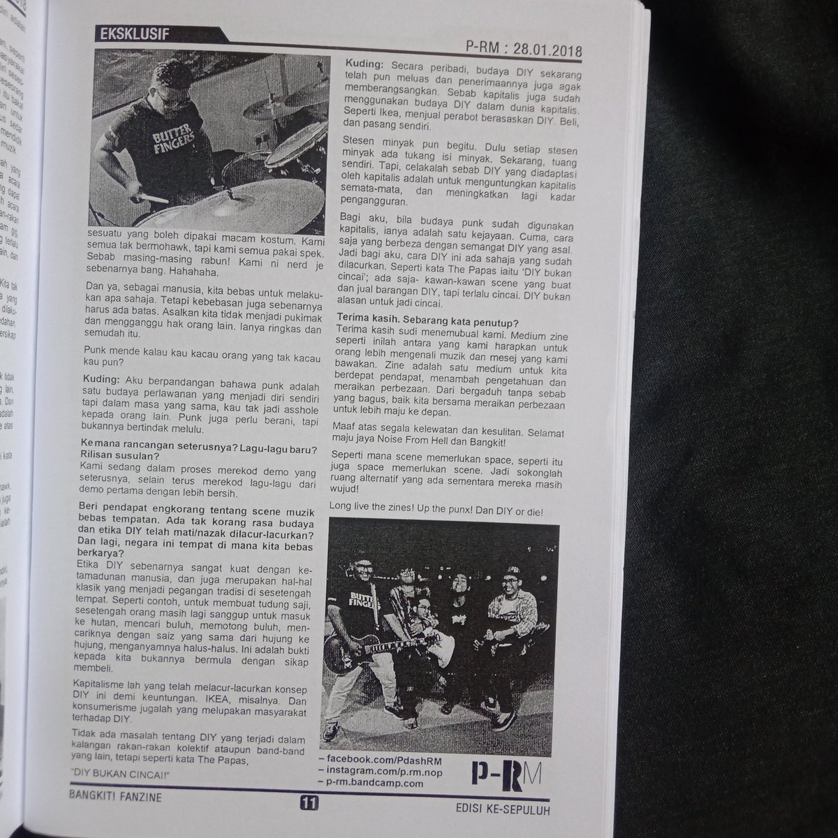 PdashRM's tweet photo. Dalam borak-borak bersama Noise From Hell dalam zine Bangkit! isu 10, kami ada berbual sedikit tentang pendidikan dalam muzik, seni, dan persembahan pentas; sedikit berkenaan Punk dan DIY. https://t.co/WL69tu25VM