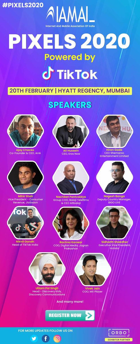 BigoLiveIn's tweet photo. Catch @nageshbanga ( Dy Country Head Bigo Live ) going live while sharing his expertise on User Generated Content at #Pixels2020 in Hyatt Mumbai at 4pm today.
The event which is organised by @IAMAIForum will have many renowned people from the internet & media industry.
#BIGOLIVE https://t.co/OBdpbc9UD6