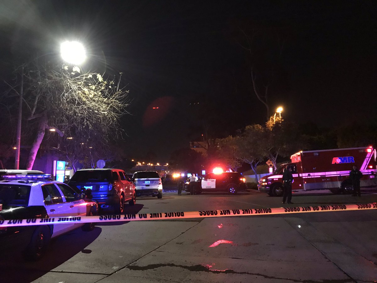 Rady Children’s hospital surrounded by law enforcement after a bank robbery suspect on the run from Riverside County stopped his car at the front entrance. SWAT and police negotiators on scene. Still waiting to hear from hospital officials about the status of the people inside.