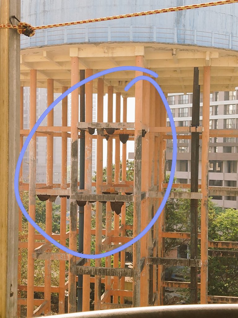 JinalJoshi's tweet photo. Dear Sirs @PratapSarnaik
@purveshsarnaik 
17-18 honeycombs on the TMC water tank (Opp helix CHS, unnathi garden, pokhran rd1, Thane) causing severe problems. Repeated requests to TMC @TMCaTweetAway, forest div, disaster mgt, fire brigade in vain. Pls advise concerned division https://t.co/il9kBsYvuJ